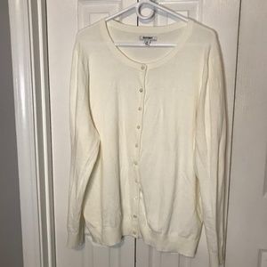 Cream Cardigan, Old Navy, 2x